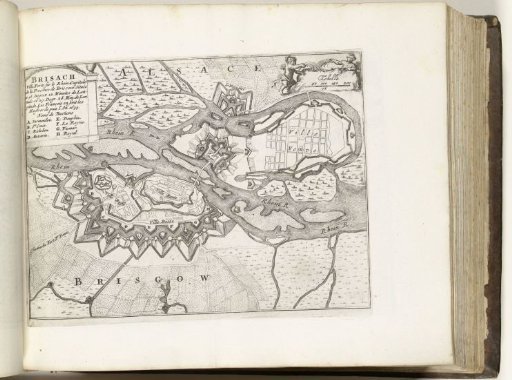 Map of Breisach, ca. 1695