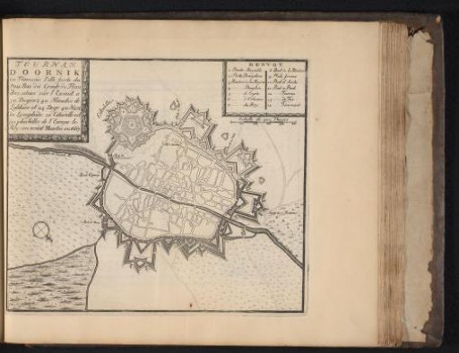 Map of Tournai, ca. 1693-1696