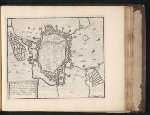 Map of Mons, ca. 1693-1696