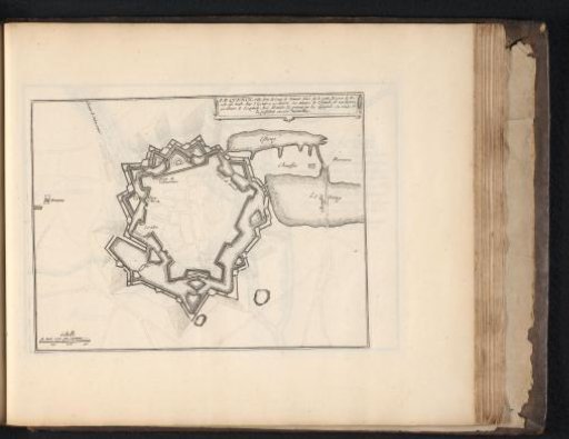 Map of Le Quesnoy, ca. 1693-1696