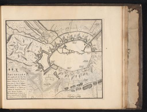 Map of Brussels, ca. 1695-1696