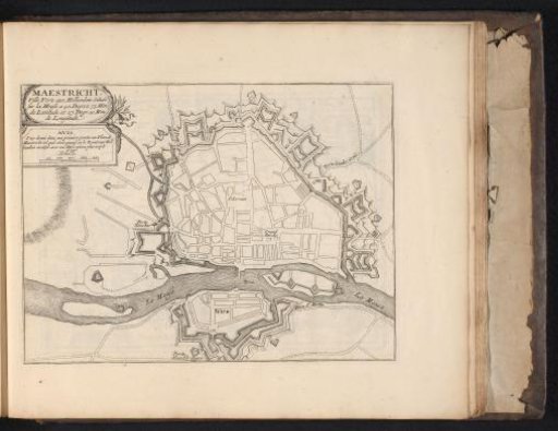 Map of Maastricht, ca. 1693-1696
