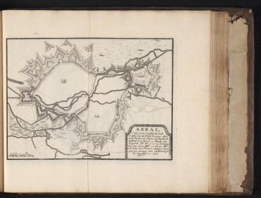 Map of Arras, ca. 1693-1696