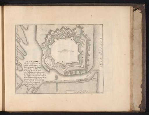 Map of Ostend, ca. 1693-1696