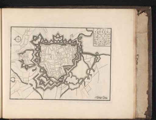 Map of Ypres, ca. 1693-1696