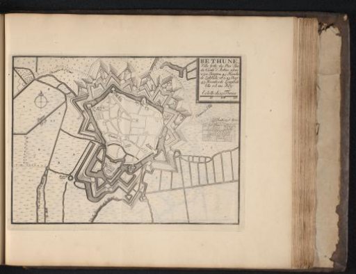 Map of Béthune, ca. 1693-1696
