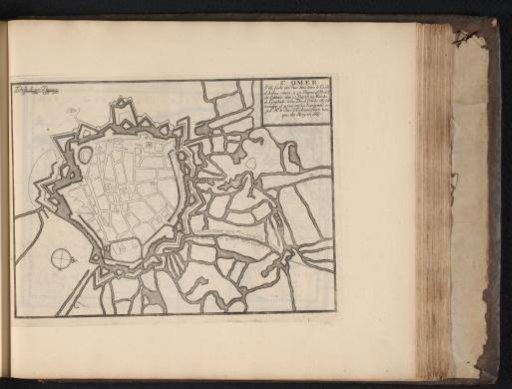 Map of Saint-Omer, ca. 1693-1696