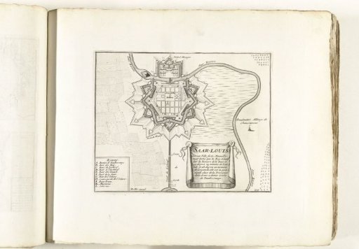 Map of Saarlouis, ca. 1702