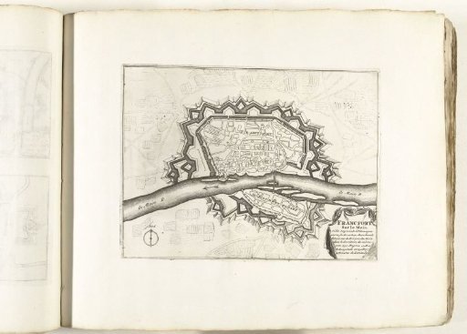 Map of Frankfurt am Main, ca. 1702