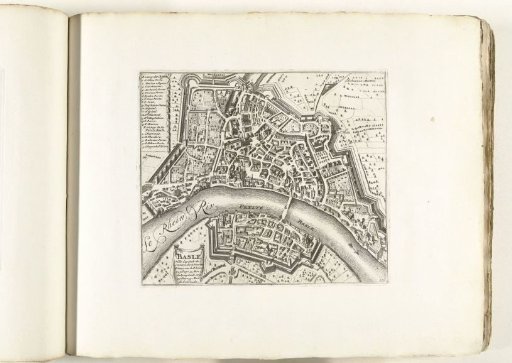 Map of Basel, ca. 1702