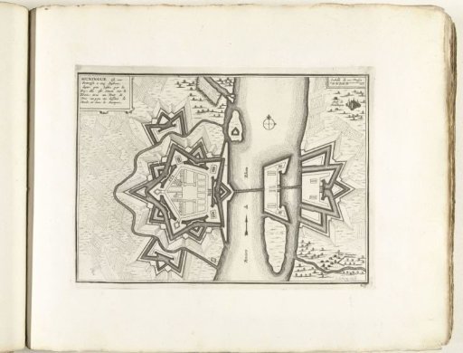 Map of Huningue, ca. 1702