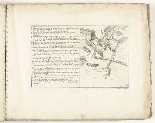 Plate depicting trenches at a bastion, c. 1702