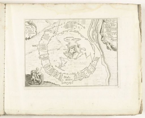 Schematic representation of a hypothetical siege, c. 1702