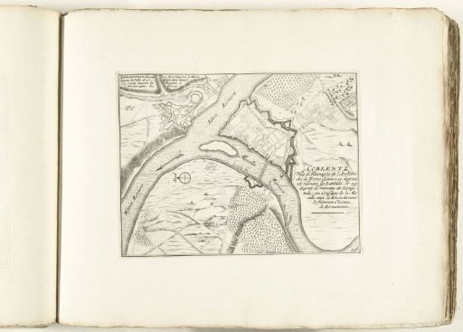 Map of Koblenz, ca. 1702