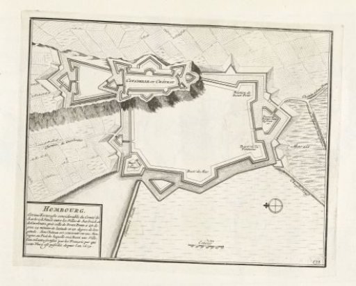 Map of Homburg, ca. 1702