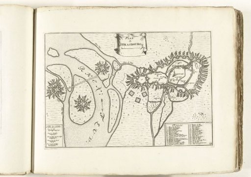 Map of Strasbourg, ca. 1702