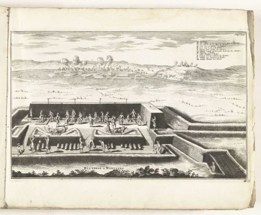 Bombardment of a city with mortars, c. 1702