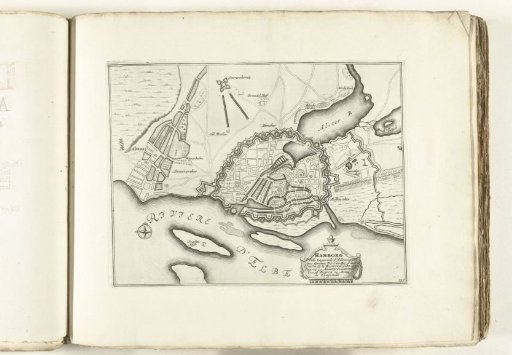 Map of Hamburg, ca. 1702