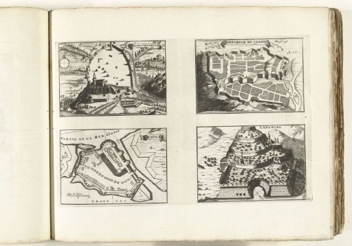 Maps and views of Athens, Cerigo, Santa Maura and Lepanto, ca. 1702