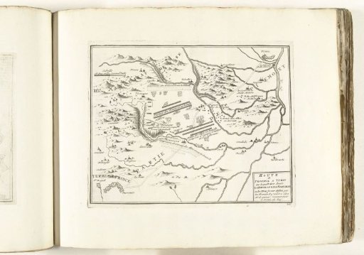 Map of the battle of Marsaglia, 1693