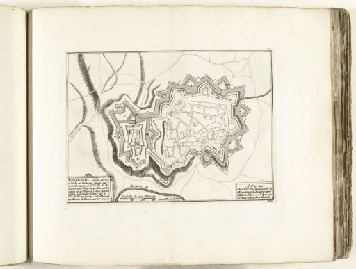 Map of Pinerolo, ca. 1702