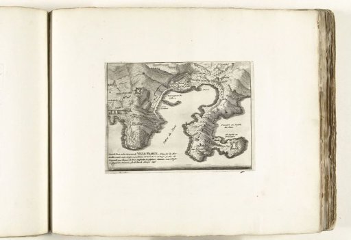 Map of Villefranche-sur-Mer and surroundings, ca. 1702