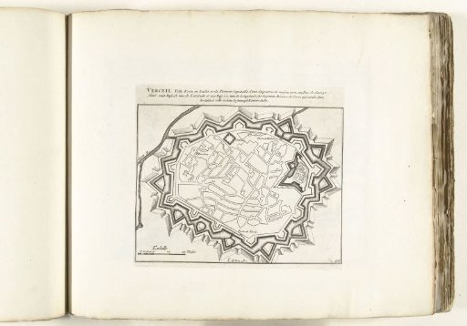 Map of Vercelli, ca. 1702