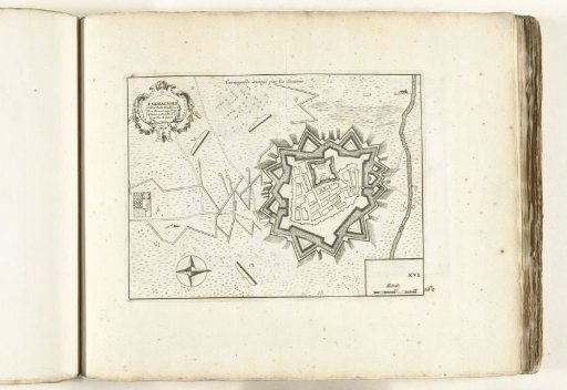Map of Carmagnola, ca. 1702