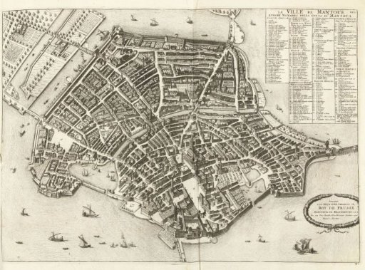 Map of Mantua, ca. 1702