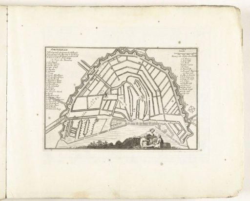 Map of Amsterdam, c. 1702