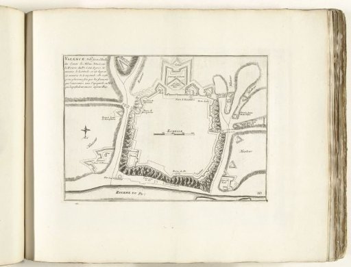 Map of Valenza, ca. 1702