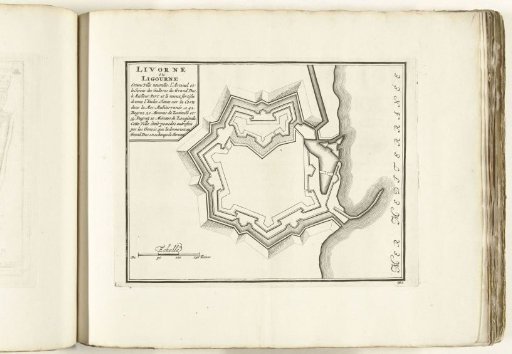 Map of Livorno, ca. 1702