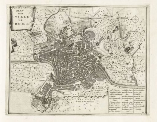 Map of Rome, ca. 1702