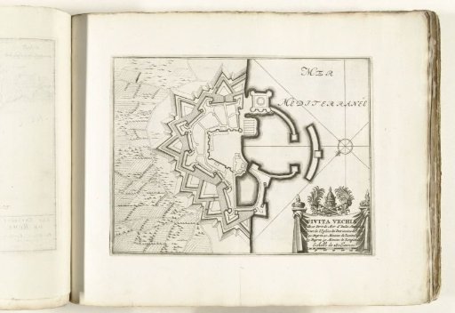 Map of Civitavecchia, ca. 1702