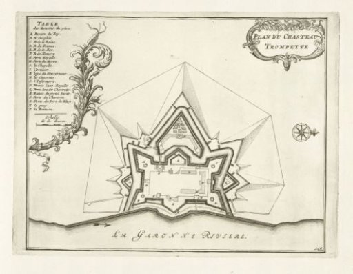 Plan of Château Trompette, ca. 1702