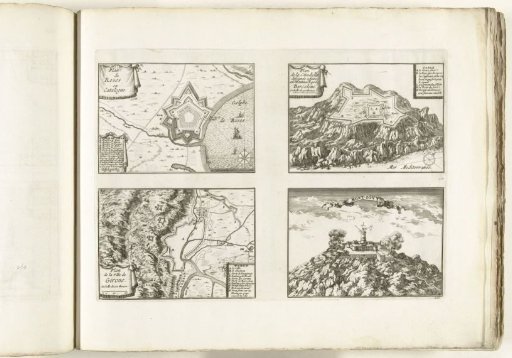 Plans of Rosas, Girona and other places in Catalonia, ca. 1702