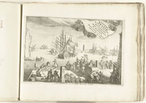 Title print for the print series: Les costes de France et d'Espagne, ca. 1702