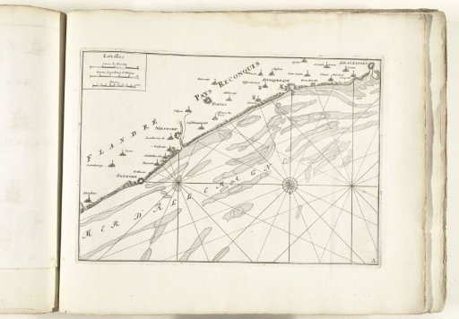 Map of the Flemish coast, ca. 1702