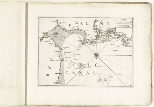 Map of the French coast near Mont-Saint-Michel, ca. 1702