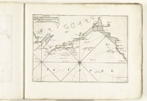 Map of the French coast near Saint-Brieuc, ca. 1702