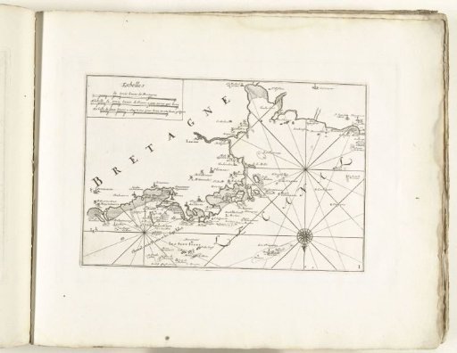 Map of the northern coast of Brittany, ca. 1702