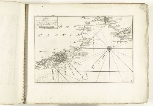 Map of the western coast of Brittany, ca. 1702