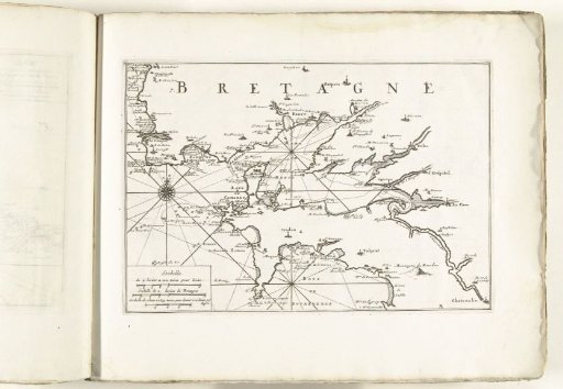 Map of the western coast of Brittany near Brest, ca. 1702