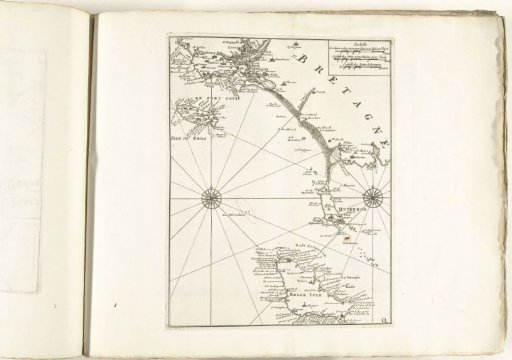 Map of the southern coast of Brittany between Port-Louis and Belle Ile, ca. 1702