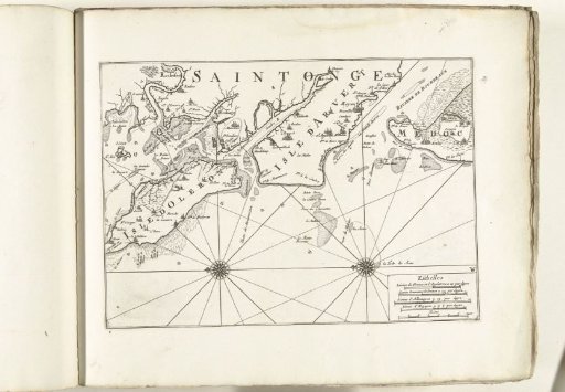 Map of the French western coast near Rochefort, ca. 1702