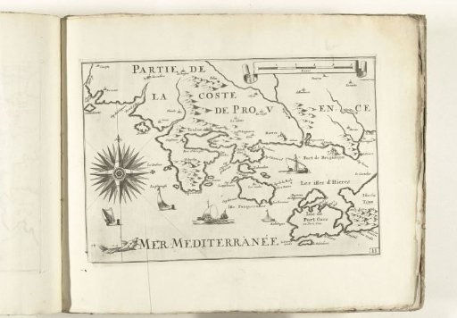 Map of the French southern coast near Toulon, ca. 1702