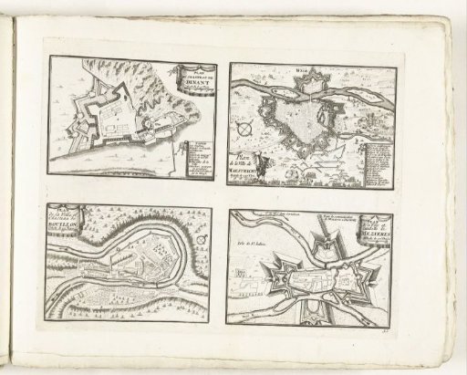 Plans of Dinant, Maastricht, Bouillon and Mézières, c. 1702