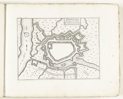 Map of Rheinberg, ca. 1702