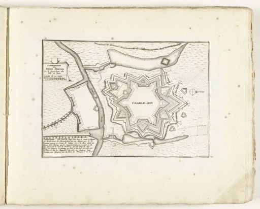 Map of Charleroi, ca. 1702