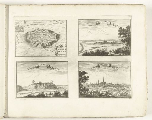 Views of Arlon, Damvillers, Montmédy and Thionville, ca. 1702
